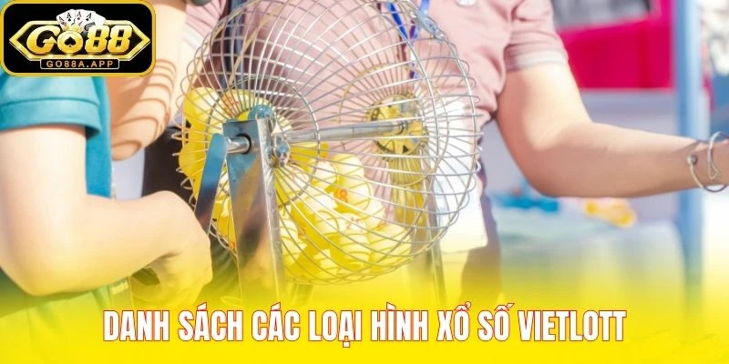 Danh sách các loại hình xổ số Vietlott