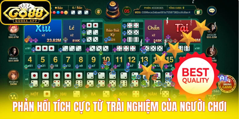 Phản hồi tích cực từ trải nghiệm của người chơi
